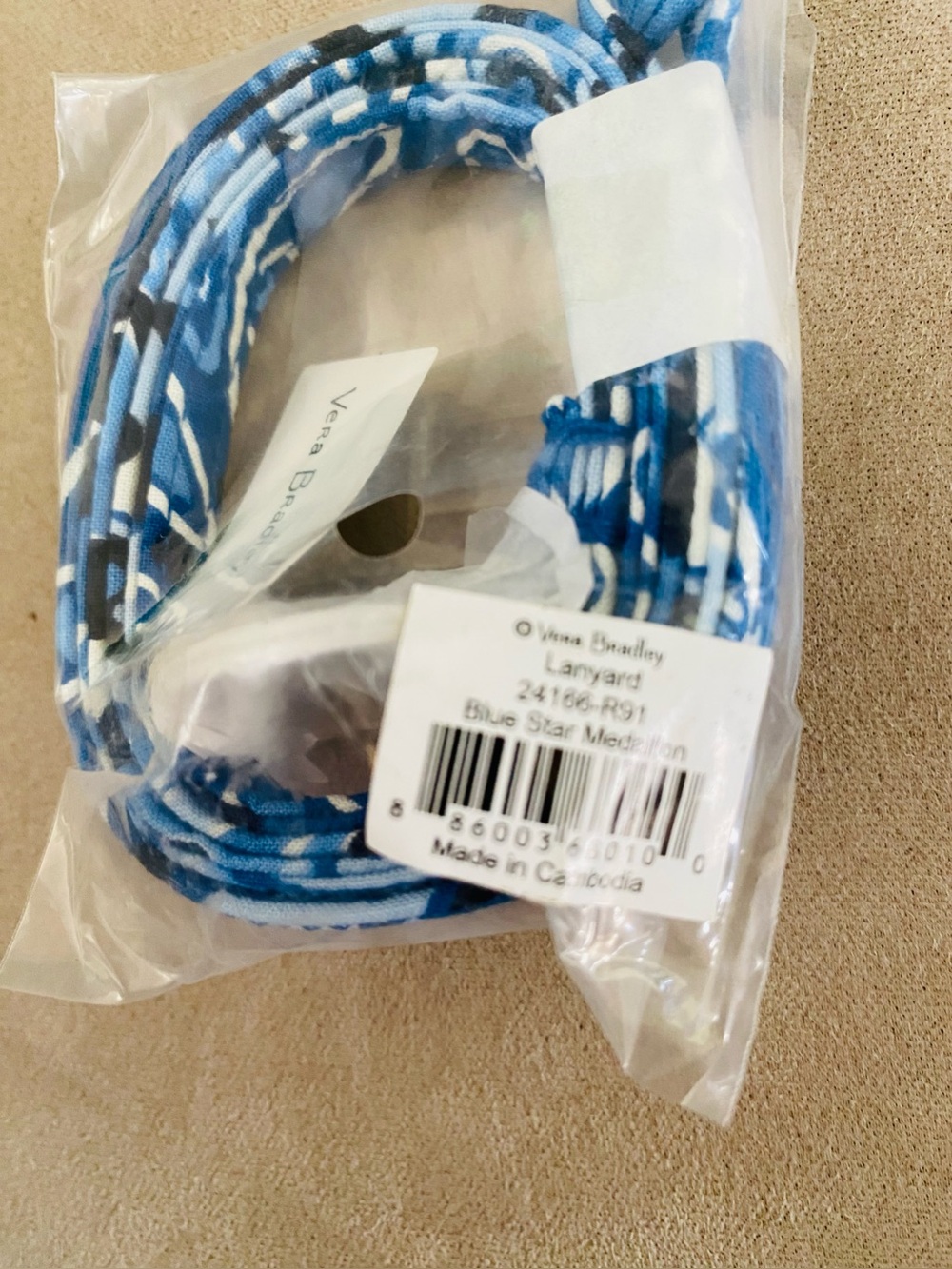 Vera Bradley Lanyard NWT “Blue Star Medallion”